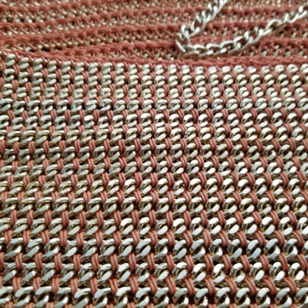 Clutch Chain and Cord Woven Crossbody Gold Tone - Picture 11 of 16